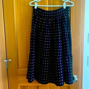 Ace & Jig skirt size small “Voyage” black cotton textile